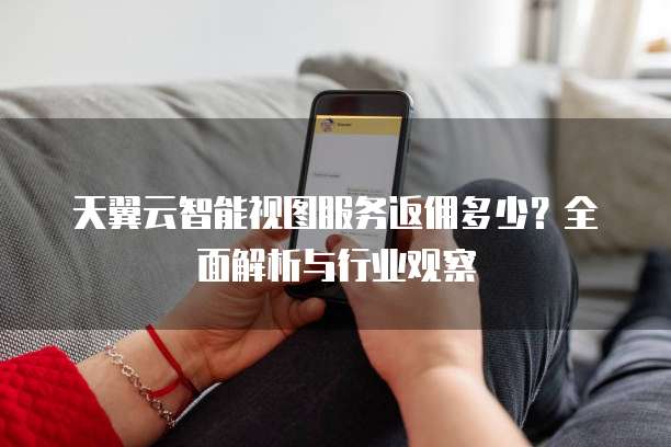 天翼云智能视图服务返佣多少?全面解析与行业观察