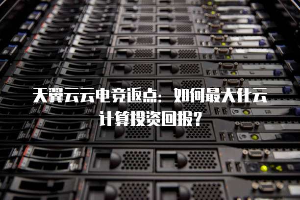 天翼云云电竞返点:如何最大化云计算投资回报?