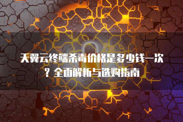 天翼云终端杀毒价格是多少钱一次？全面解析与选购指南