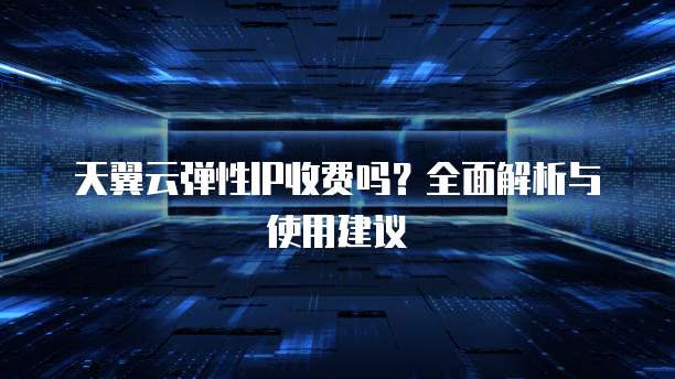 天翼云弹性IP收费吗?全面解析与使用建议