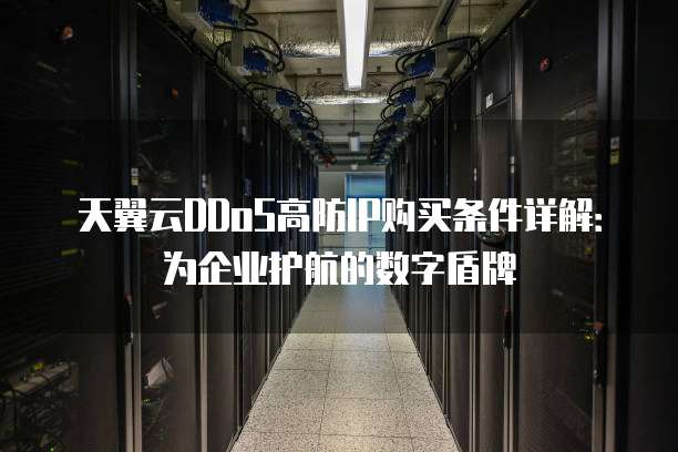 天翼云DDoS高防IP购买条件详解:为企业护航的数字盾牌