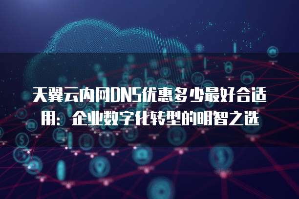 天翼云内网DNS优惠多少最好合适用:企业数字化转型的明智之选