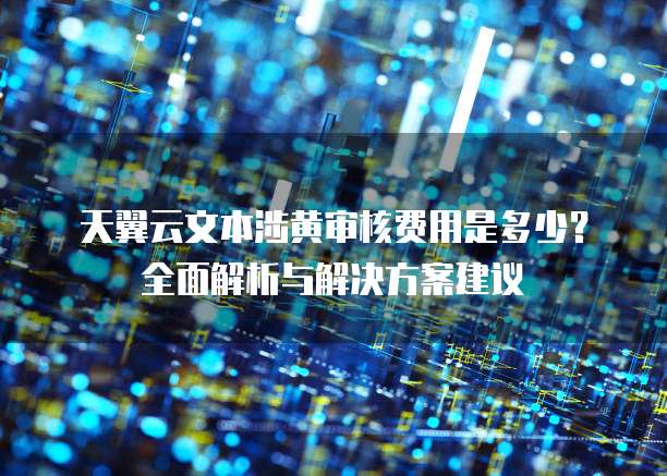 天翼云文本涉黄审核费用是多少？全面解析与解决方案建议