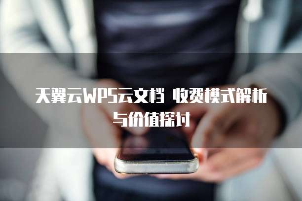 天翼云WPS云文档 收费模式解析与价值探讨