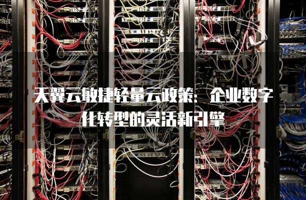 天翼云敏捷轻量云政策:企业数字化转型的灵活新引擎