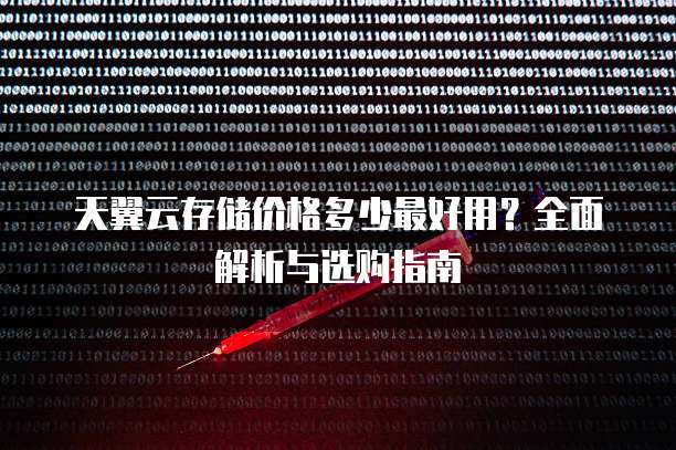 天翼云存储价格多少最好用？全面解析与选购指南