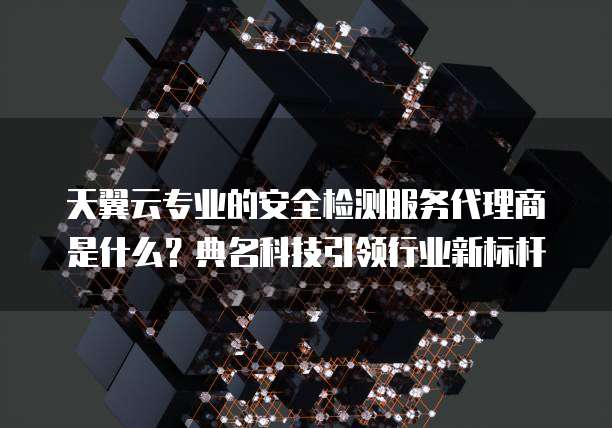 天翼云专业的安全检测服务代理商是什么?典名科技引领行业新标杆