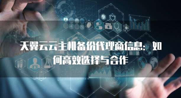 天翼云云主机备份代理商信息:如何高效选择与合作