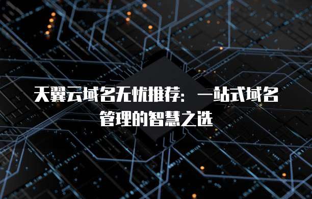 天翼云域名无忧推荐：一站式域名管理的智慧之选