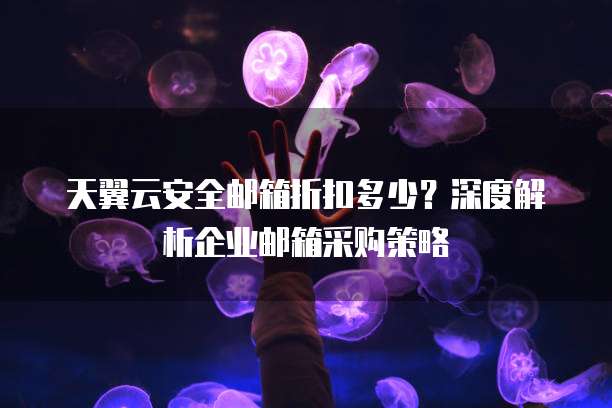 天翼云安全邮箱折扣多少？深度解析企业邮箱采购策略
