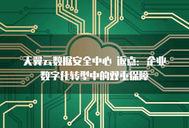 天翼云数据安全中心 返点：企业数字化转型中的双重保障