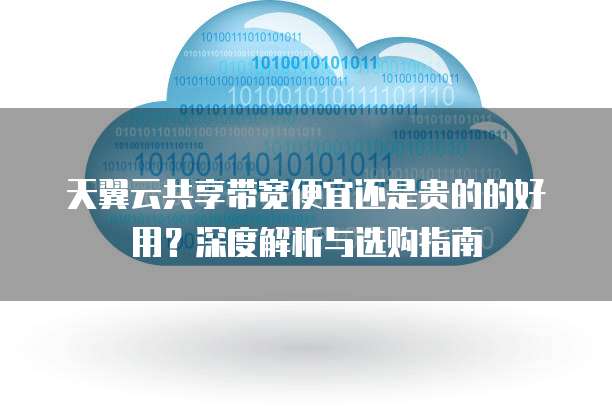 天翼云共享带宽便宜还是贵的的好用?深度解析与选购指南