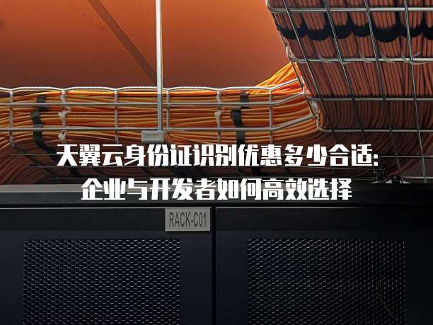 天翼云身份证识别优惠多少合适:企业与开发者如何高效选择