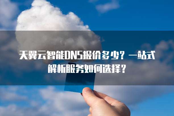 天翼云智能DNS报价多少?一站式解析服务如何选择?
