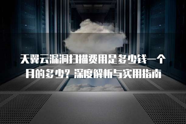 天翼云漏洞扫描费用是多少钱一个月的多少？深度解析与实用指南