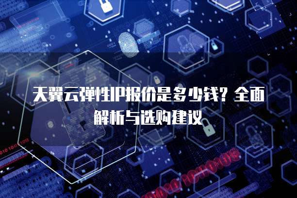 天翼云弹性IP报价是多少钱?全面解析与选购建议
