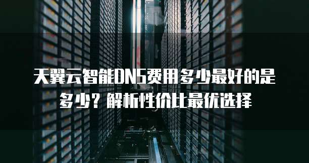 天翼云智能DNS费用多少最好的是多少?解析性价比最优选择