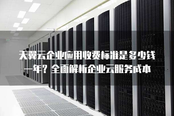 天翼云企业应用收费标准是多少钱一年?全面解析企业云服务成本