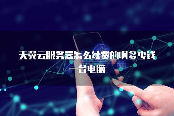 天翼云服务器怎么续费的啊多少钱一台电脑