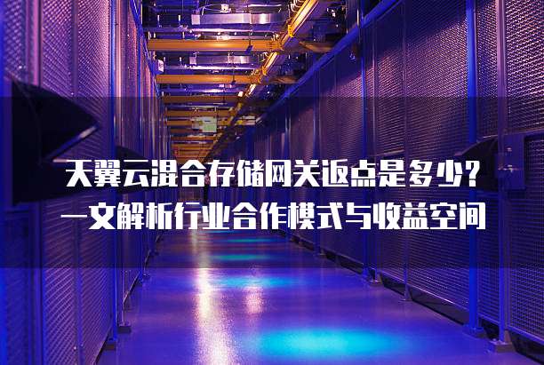 天翼云混合存储网关返点是多少?一文解析行业合作模式与收益空间