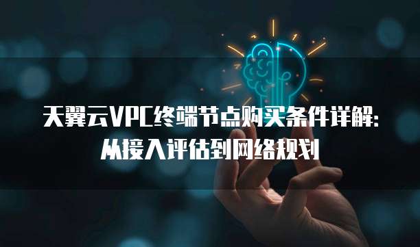 天翼云VPC终端节点购买条件详解:从接入评估到网络规划