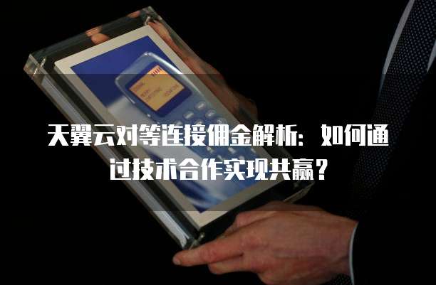 天翼云对等连接佣金解析:如何通过技术合作实现共赢?
