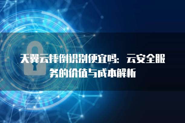 天翼云摔倒识别便宜吗:云安全服务的价值与成本解析