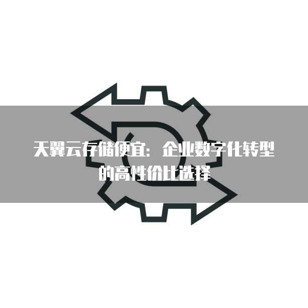 天翼云存储便宜:企业数字化转型的高性价比选择