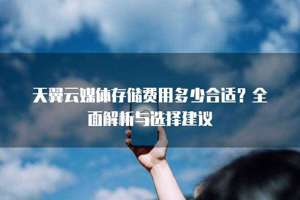 天翼云媒体存储费用多少合适?全面解析与选择建议
