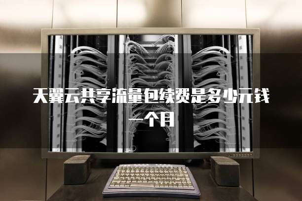 天翼云共享流量包续费是多少元钱一个月