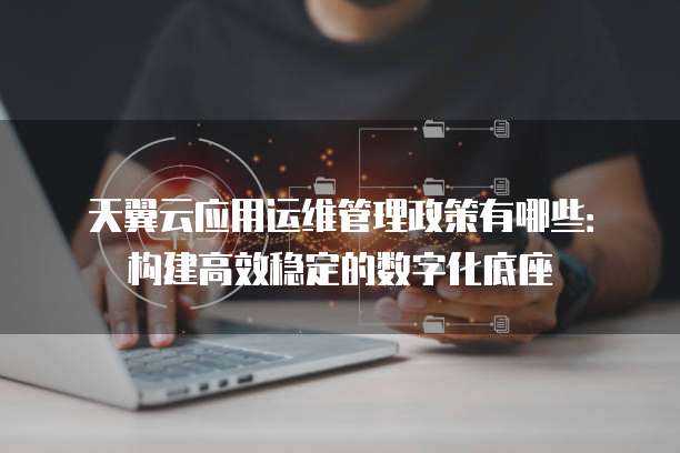 天翼云应用运维管理政策有哪些:构建高效稳定的数字化底座