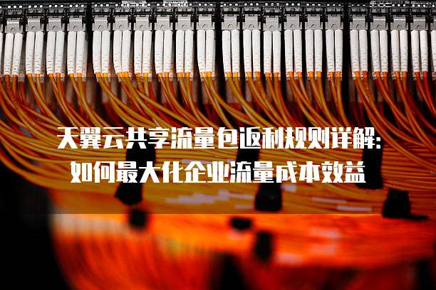 天翼云共享流量包返利规则详解:如何最大化企业流量成本效益