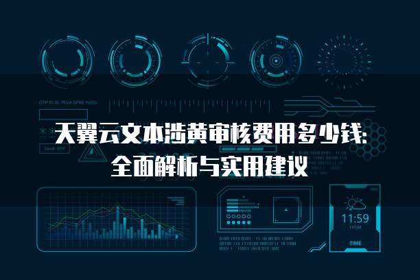 天翼云文本涉黄审核费用多少钱:全面解析与实用建议
