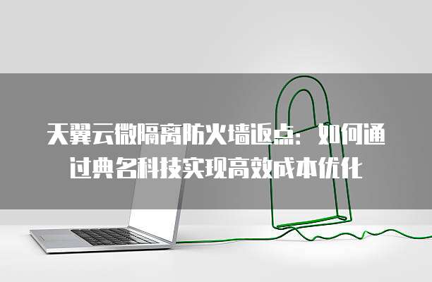 天翼云微隔离防火墙返点:如何通过典名科技实现高效成本优化