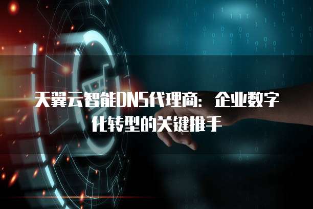 天翼云智能DNS代理商:企业数字化转型的关键推手