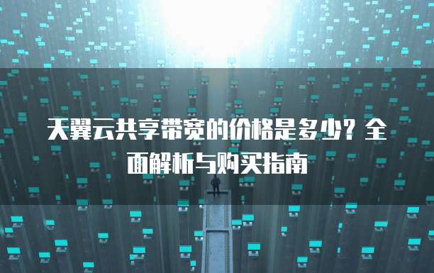 天翼云共享带宽的价格是多少?全面解析与购买指南
