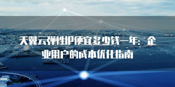 天翼云弹性IP便宜多少钱一年:企业用户的成本优化指南