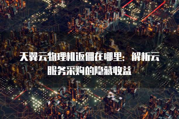 天翼云物理机返佣在哪里：解析云服务采购的隐藏收益