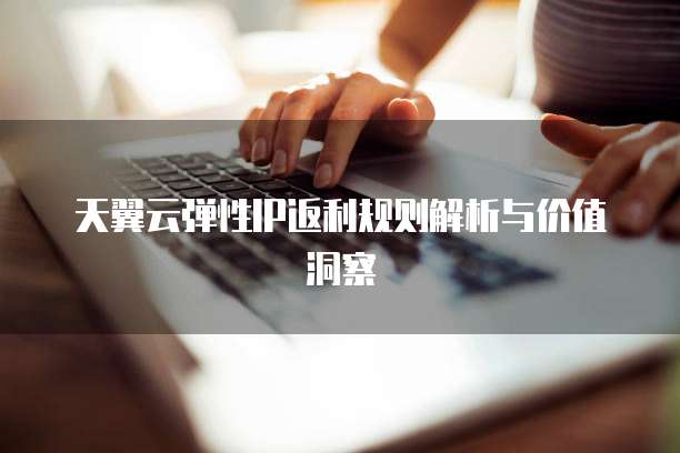 天翼云弹性IP返利规则解析与价值洞察