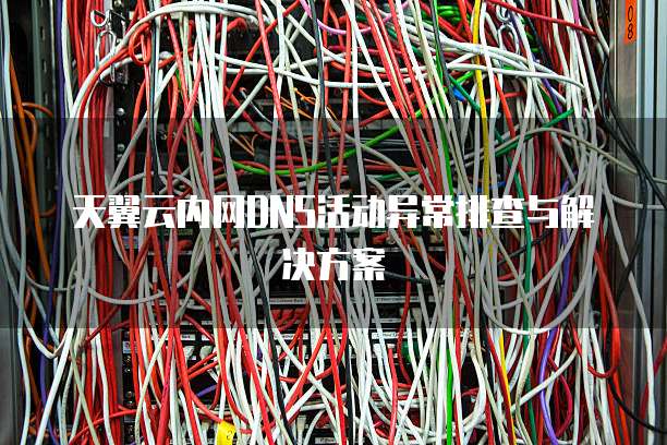 天翼云内网DNS活动异常排查与解决方案
