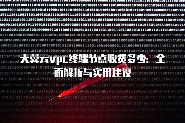 天翼云vpc终端节点收费多少：全面解析与实用建议