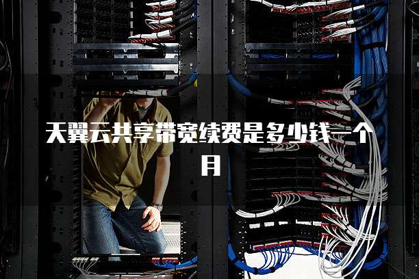 天翼云共享带宽续费是多少钱一个月