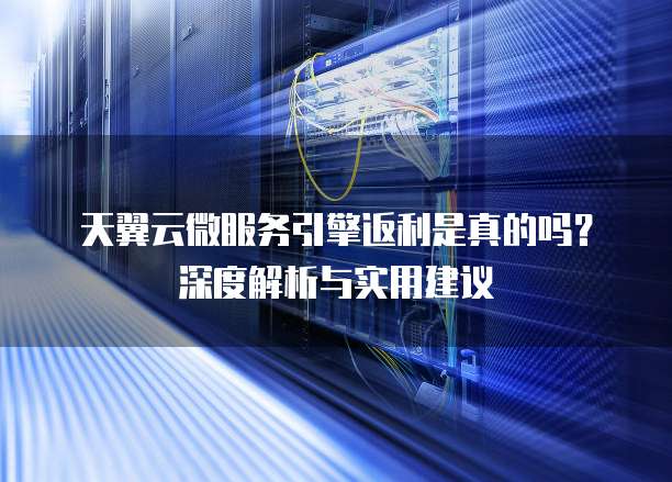 天翼云微服务引擎返利是真的吗？深度解析与实用建议