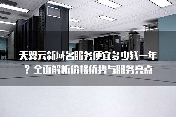 天翼云新域名服务便宜多少钱一年?全面解析价格优势与服务亮点