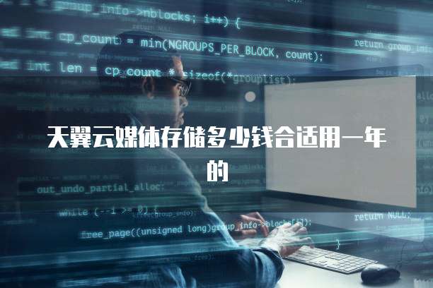 天翼云媒体存储多少钱合适用一年的