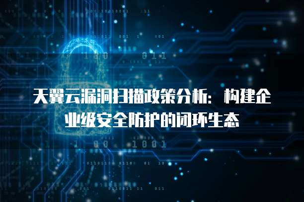 天翼云漏洞扫描政策分析:构建企业级安全防护的闭环生态