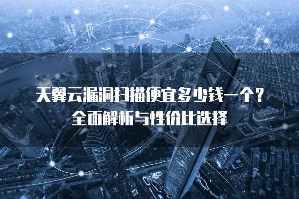 天翼云漏洞扫描便宜多少钱一个?全面解析与性价比选择