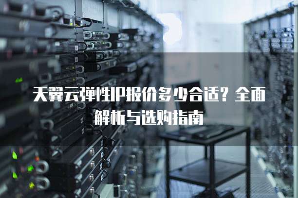 天翼云弹性IP报价多少合适?全面解析与选购指南