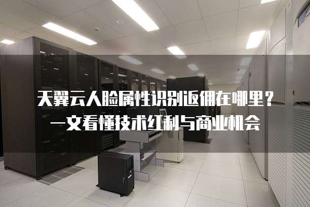 天翼云人脸属性识别返佣在哪里?一文看懂技术红利与商业机会