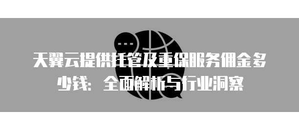天翼云提供托管及重保服务佣金多少钱：全面解析与行业洞察